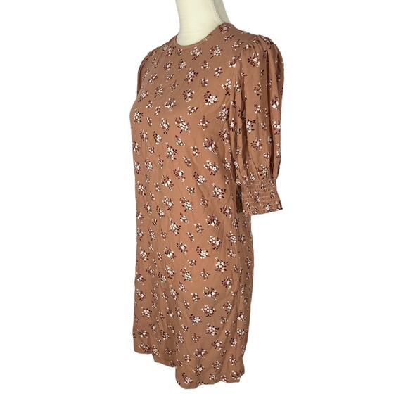 Reformation Lea Mini Dress in Ina Floral Print Puff Sleeve Round Neck Size XS - Picture 5 of 8